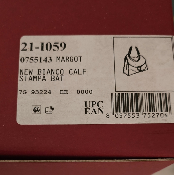 Salvatore Ferragamo New Bianco Calf Stampa Bat Margot - Picture 12 of 14